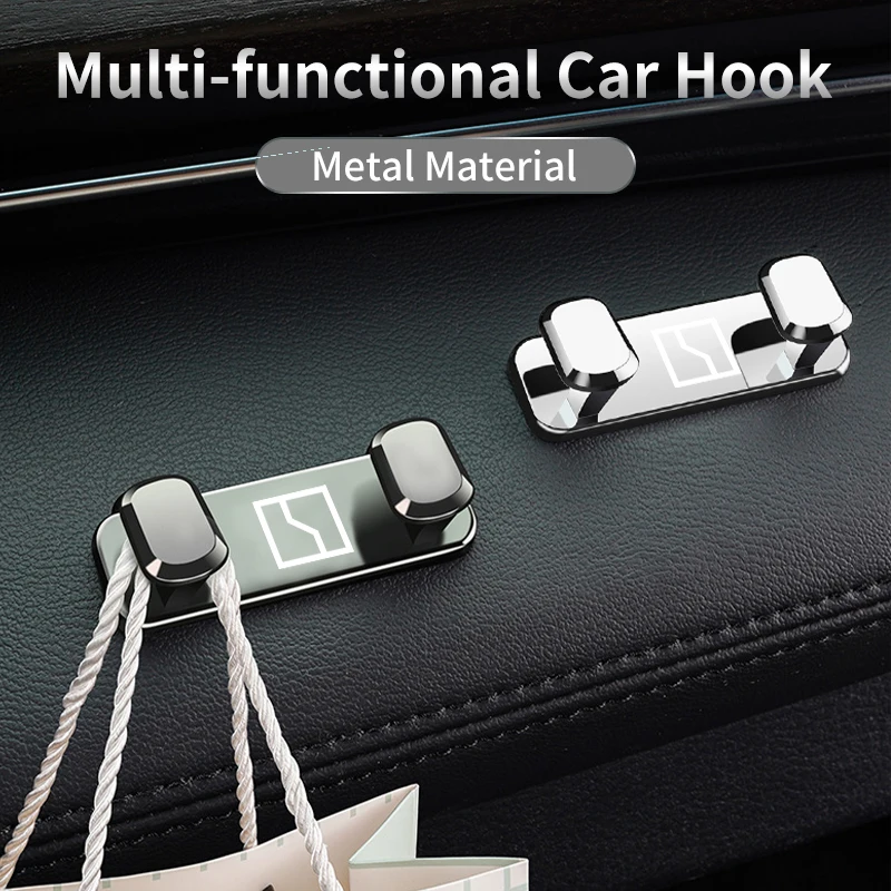 Car Metal Hooks Storage Sticky Double Hooks For Zeekr X 001 009 2022 2023 2024 EV 2021-2023 Krypton