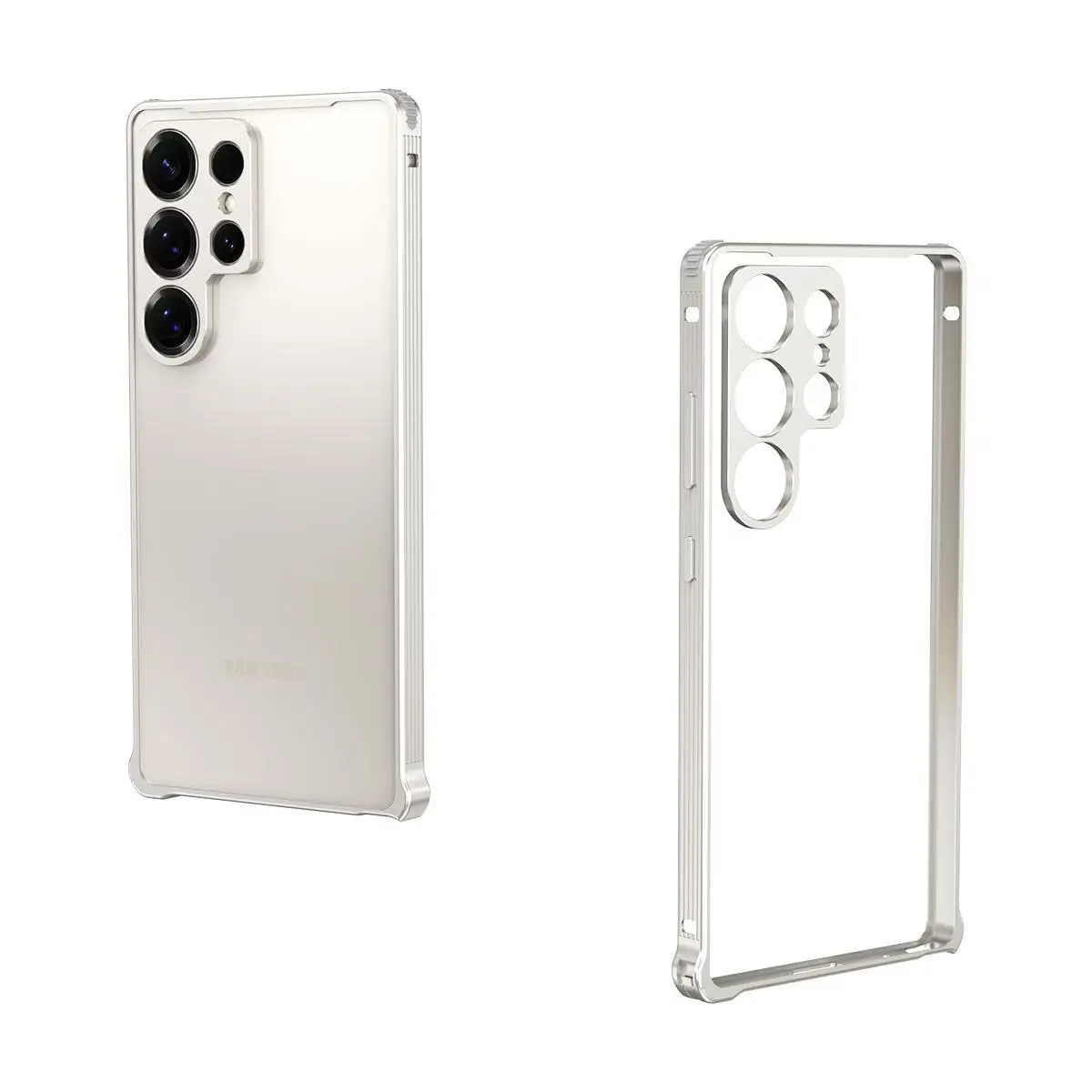 Rahmen Aluminium Metall Bumper Telefon Fall Für Samsung Galaxy A56 A36 5G S24 S25 Ultra Plus Stoßfest Wärmeableitung objektiv Abdeckung – Detail 12
