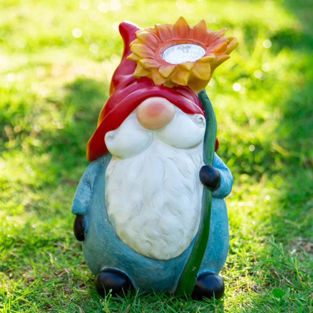 

1Pcs Glowing Gnome Statue Solar Garden Decoration Resin Outdoor Figurine Ornament