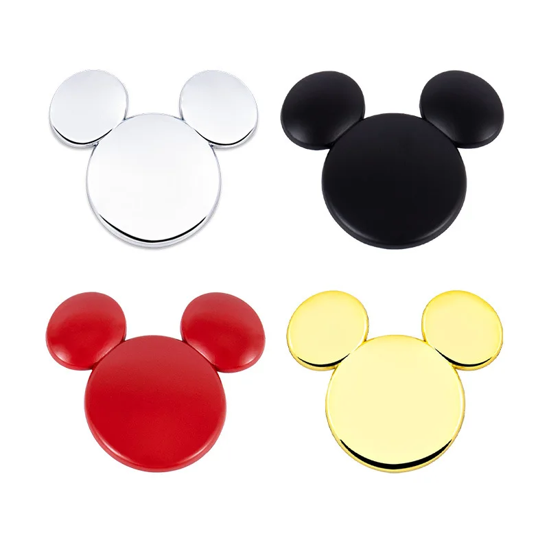 Disney 3D Mental Mickey Mouse Car Decal Waterproof Car Anime Sticker Chrome Badges Car Accessories for SUV Vehicle Motorcycle