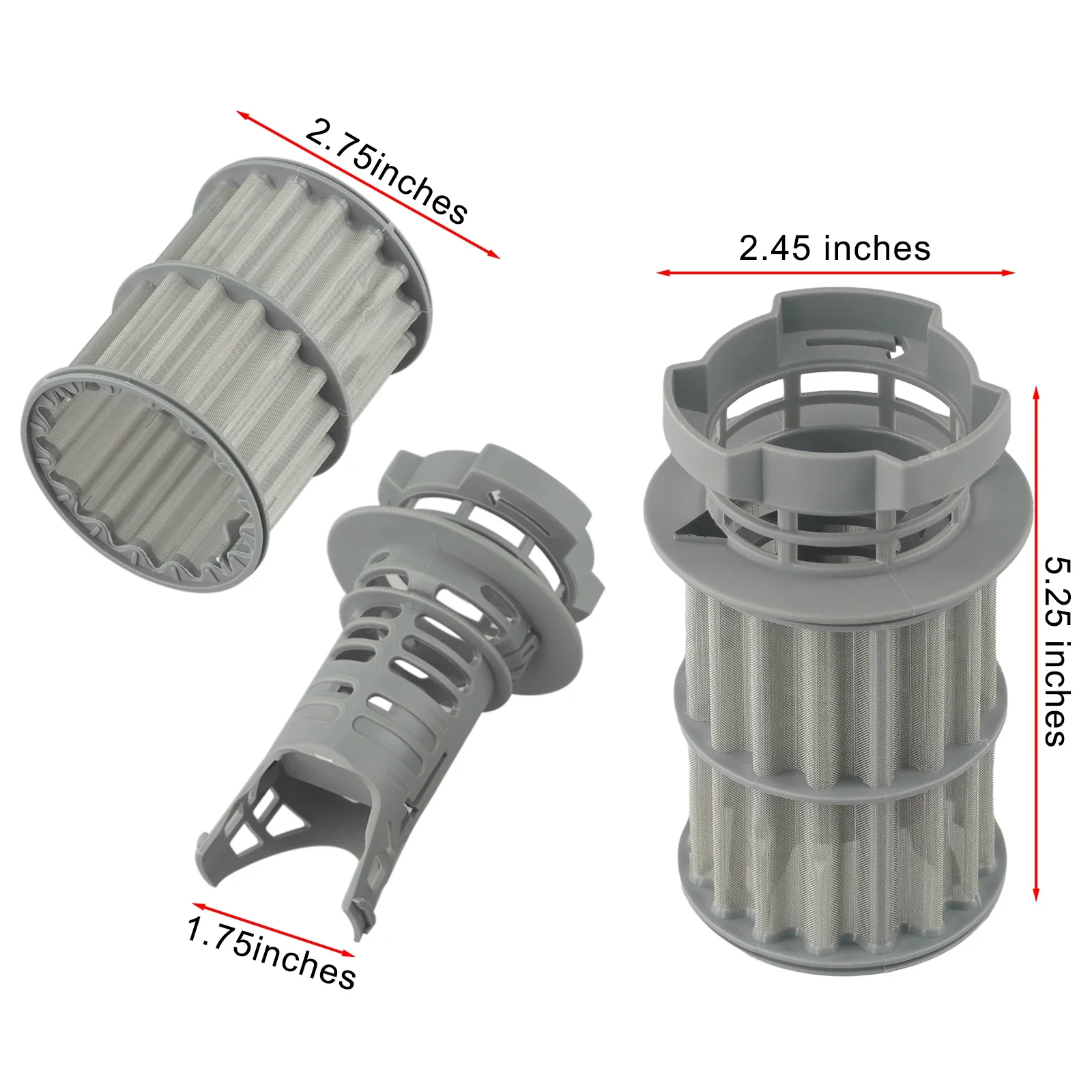 2pcs/set 645038 Dishwasher Drainage Network Filter Circle Pump Miniature Filter For Bosch For Kenmore Filter Basket Accessories