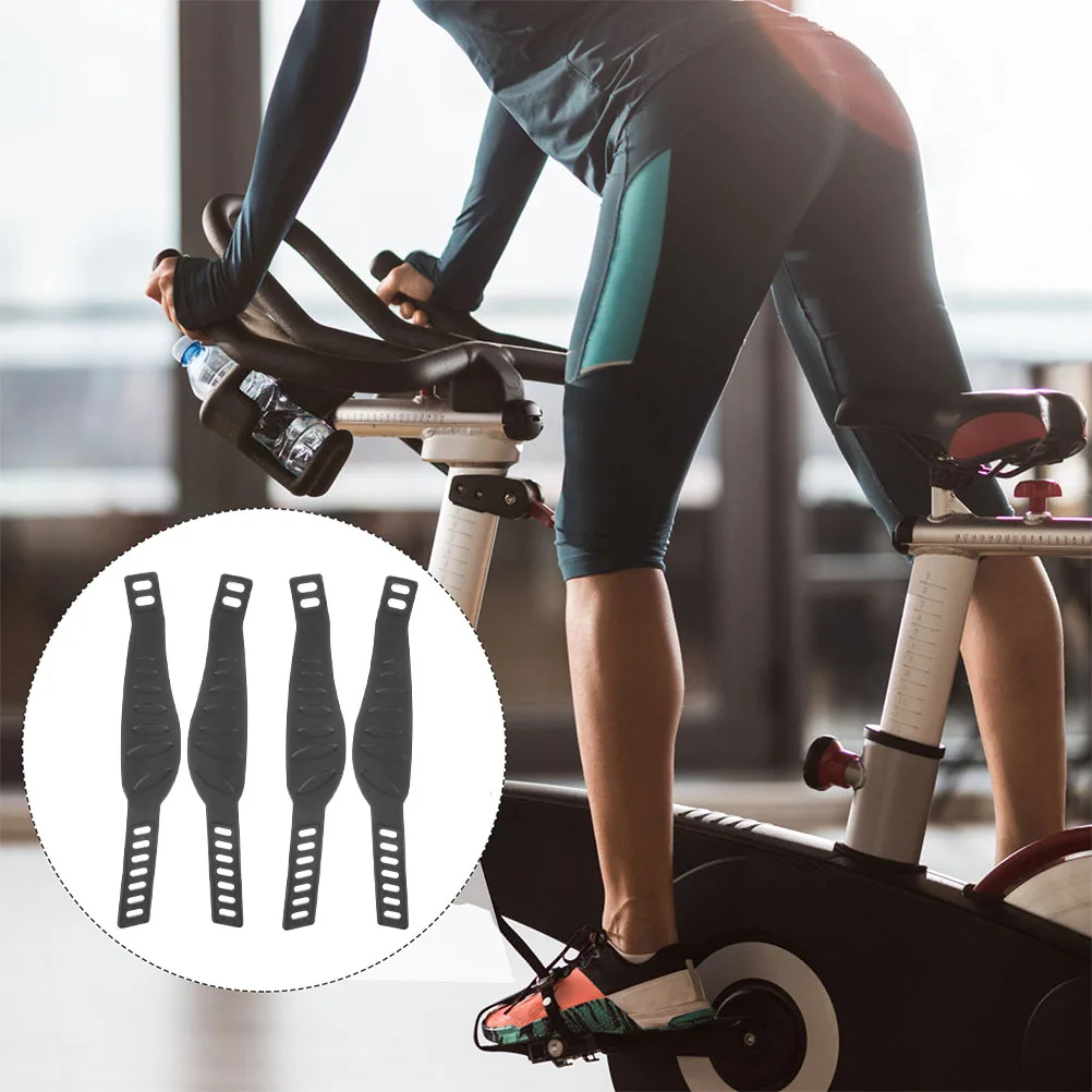

2Pairs Bendable Non-Scratch Pedal Straps Wear-Resistant Gym Exercise Bike Accessories Bike Pedal Straps