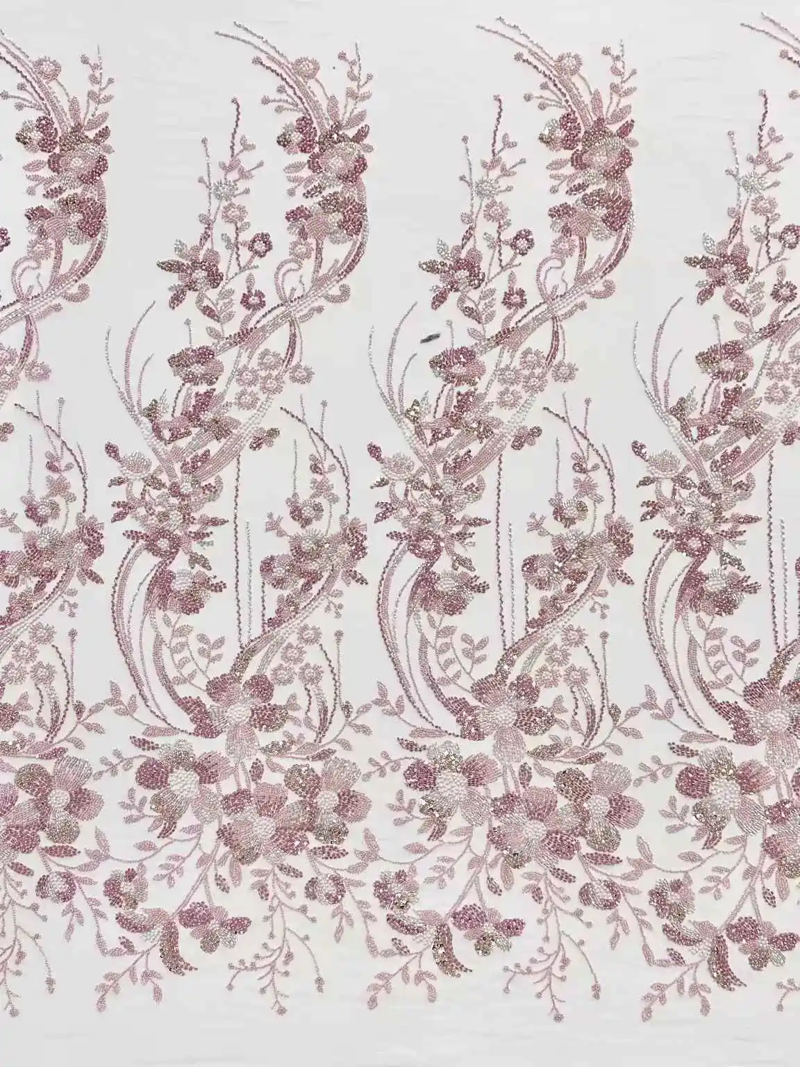 Африканская французская кружевная ткань с бусинами, 2021, высокое качество, вышивка блестками, розовая сетчатая кружевная ткань для нигерийских женщин, свадебные платья