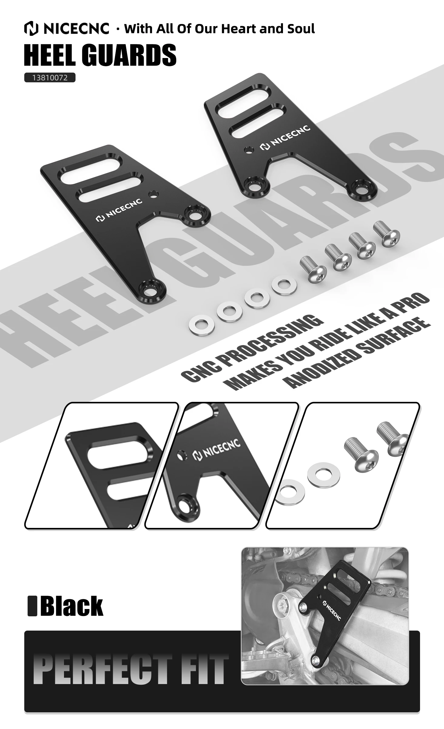 (EU-Lager) NICECNC Für KTM 690 SMC /SMCR 690 Enduro /R 2008-2024 Fersenschutzabdeckung Für Husqvarna 701 Enduro /Supermoto GasGas700 – Detail 1