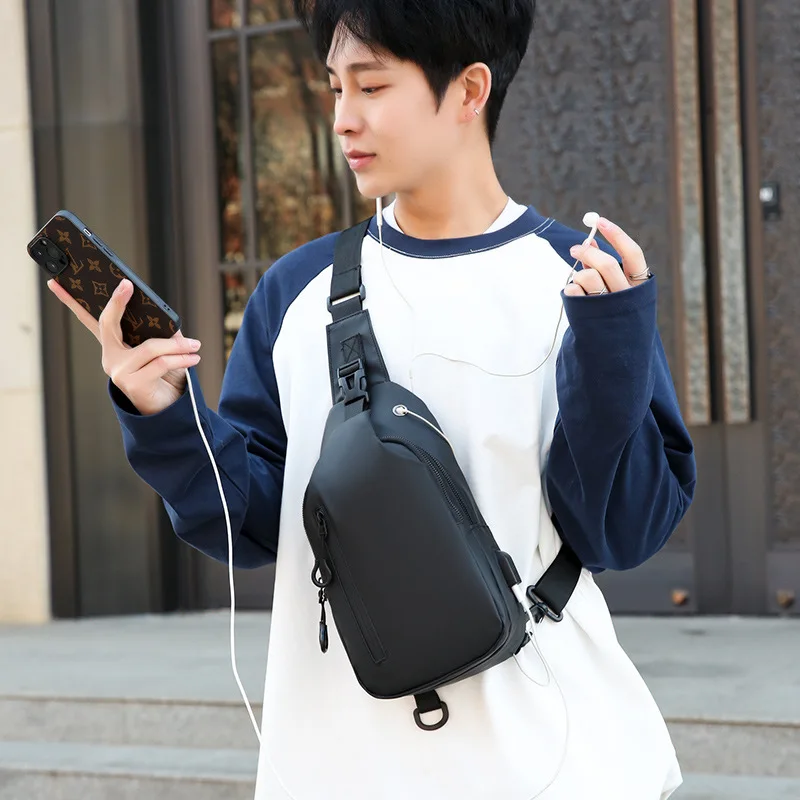 

New Men's Chest Bag, Fashionable and Simple Business Shoulder Bag, Outdoor Travel Portable Casual Crossbody Bag Wholesale