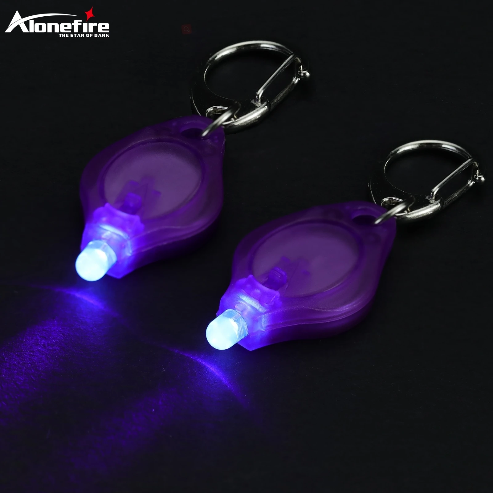 1/10/50/100pc 365/395nm LED Mini UV Keychain Light Money Scorpion Pet Stains Cat Tinea Marker Ultraviolet Key Chain Lamp Torch