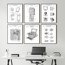 Computers and Electronics Patent Poster Technical Art Print Computer Gaming Room Wall Art Canvas Paitning Decor Gifts For Geeks