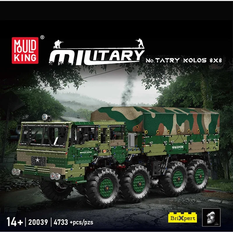 

20039 20040 Mold King Технический автомобильный строительный блок RC KOLOS 8X8 Набор автомобилей в сборе Автомобильные кирпичи Игрушки Детский рождественский подарок