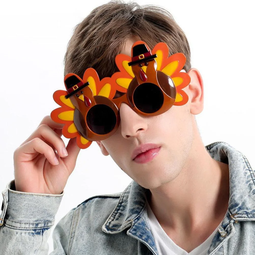 

2Pcs Thanksgiving Day Glasses Funny Spectacles Party Eyewears Creative Plastic Props for Birthday Graduation Masquerade Events