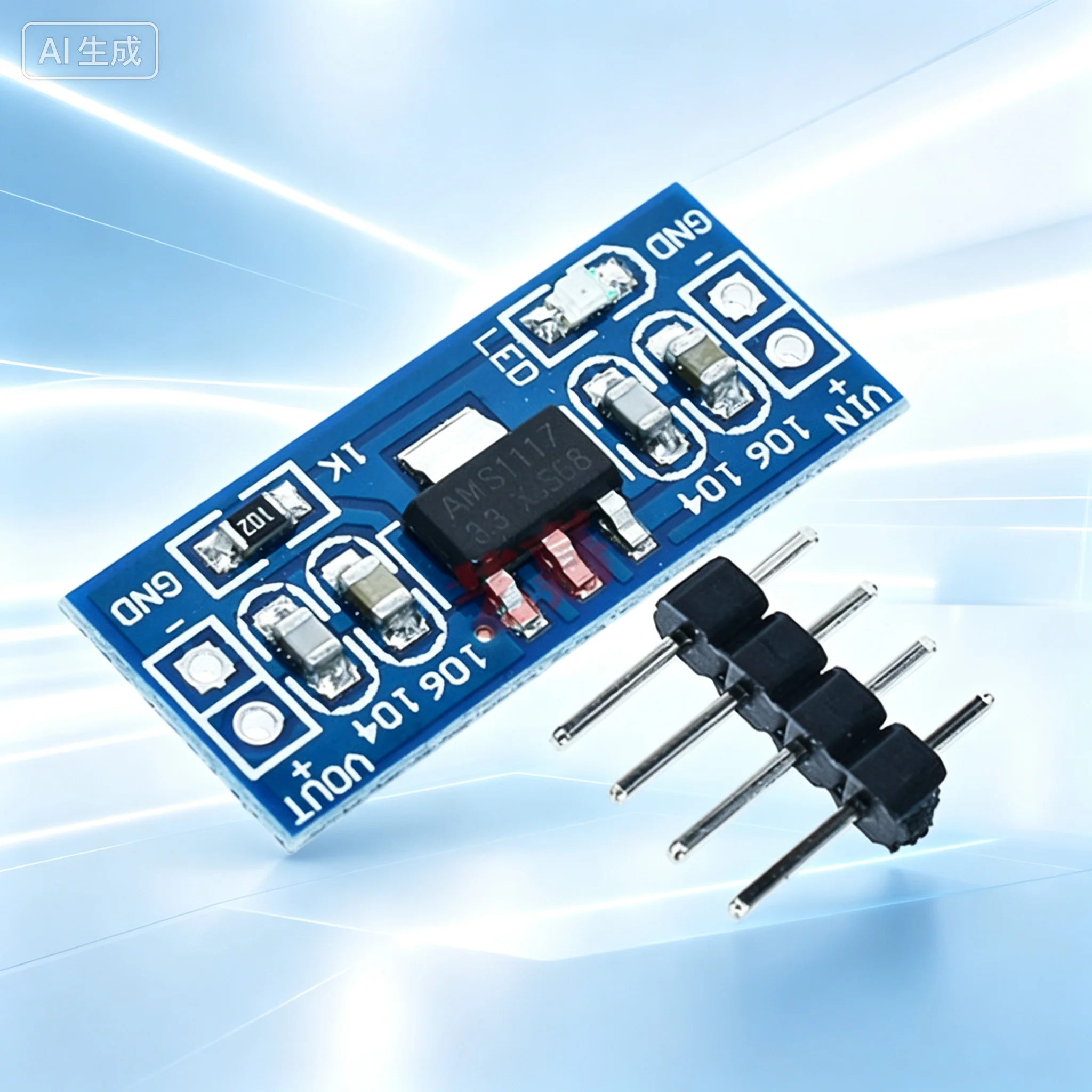 Step-down Power Module for Circuit,AMS1117 DC6.5-12V To 5V 3.3V 800mA Regulator Board  10pcs