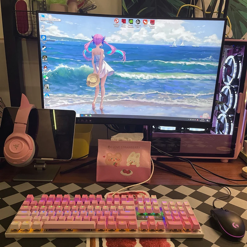 Teclas con gradiente de arcoíris, teclas PBT de perfil OEM para teclado mecánico MX Switch RGB retroiluminado para juegos, teclas personalizadas,