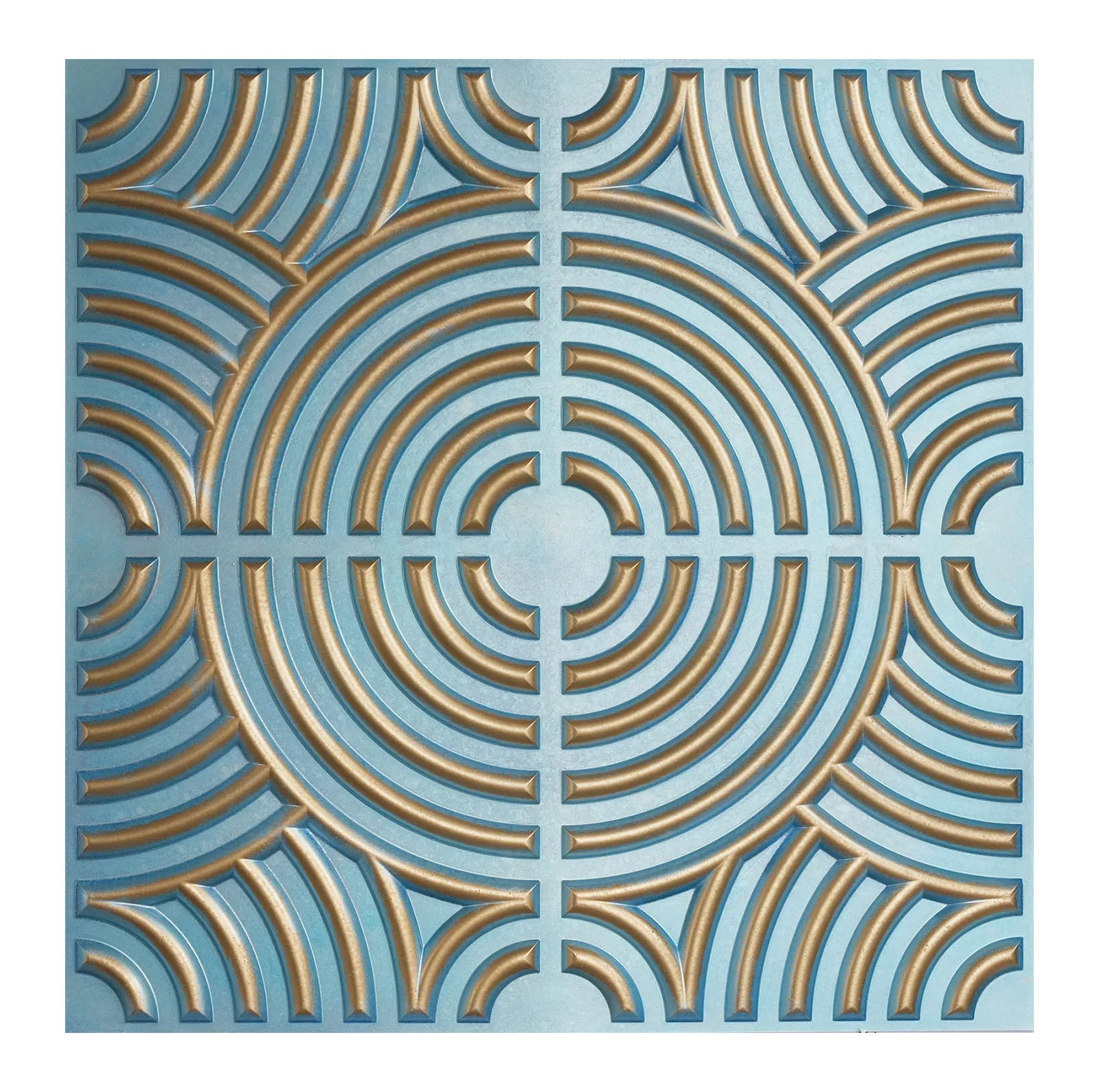

DIY metallic ceiling tile, Interior decorative panel, for Barber house PL84 cyan gold 10pcs/lot