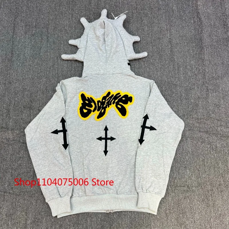 Glo Gang Hooded Sweatshirt Embroidered Design Thick Cotton Streetwear Casual Pullover Men Women Winter Fashion