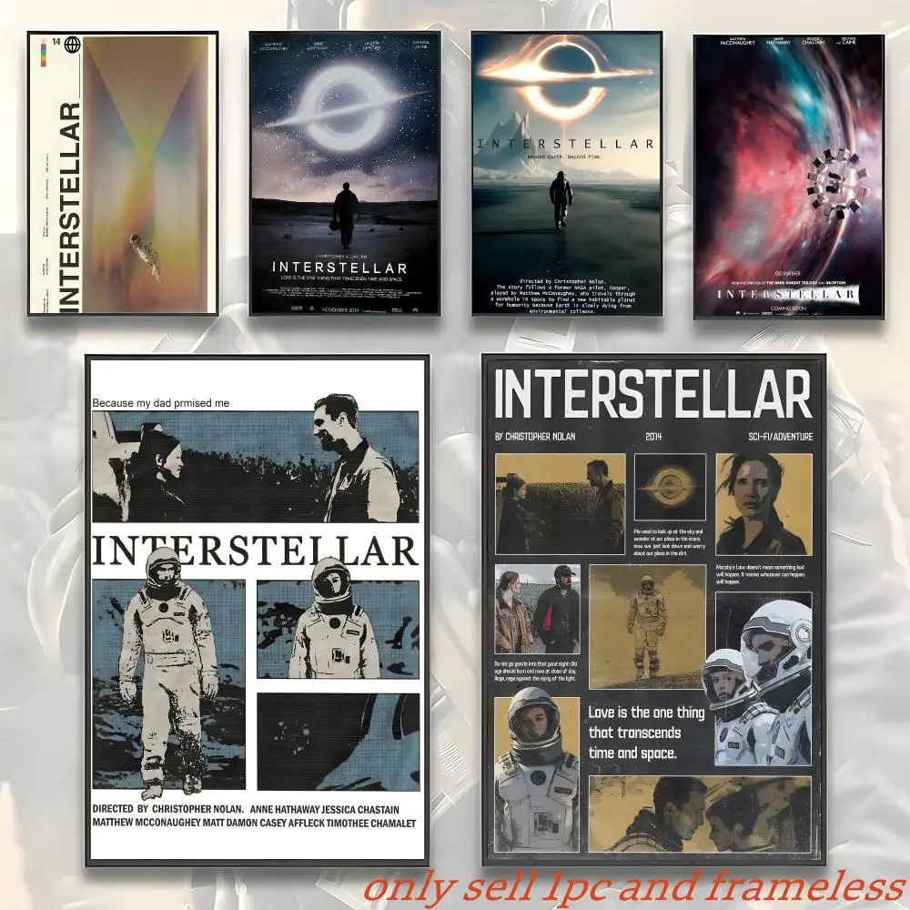 Retro Science fiction film I-Interstellar Poster HD Poster Wall Art interior Hallway Home Decoration Holiday Gifts