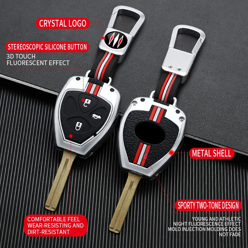 2 3 4 butelki Metalowa obudowa kluczyka samochodowego ze stopu cynku do Toyota Corolla Camry Reiz RAV4 Crown Yaris Avalon Venza Matrix Blank — zdjęcie 4