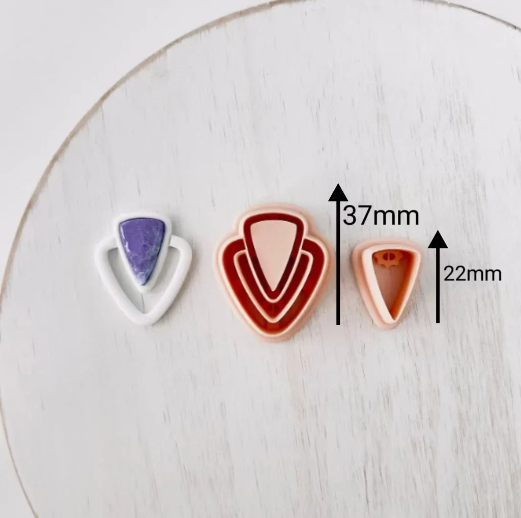 Polymer Clay Earring Cutter 4 CUTTER SET, Dangle Clay Cutter, Abstract shape clay cutter, Long Clay Cutte