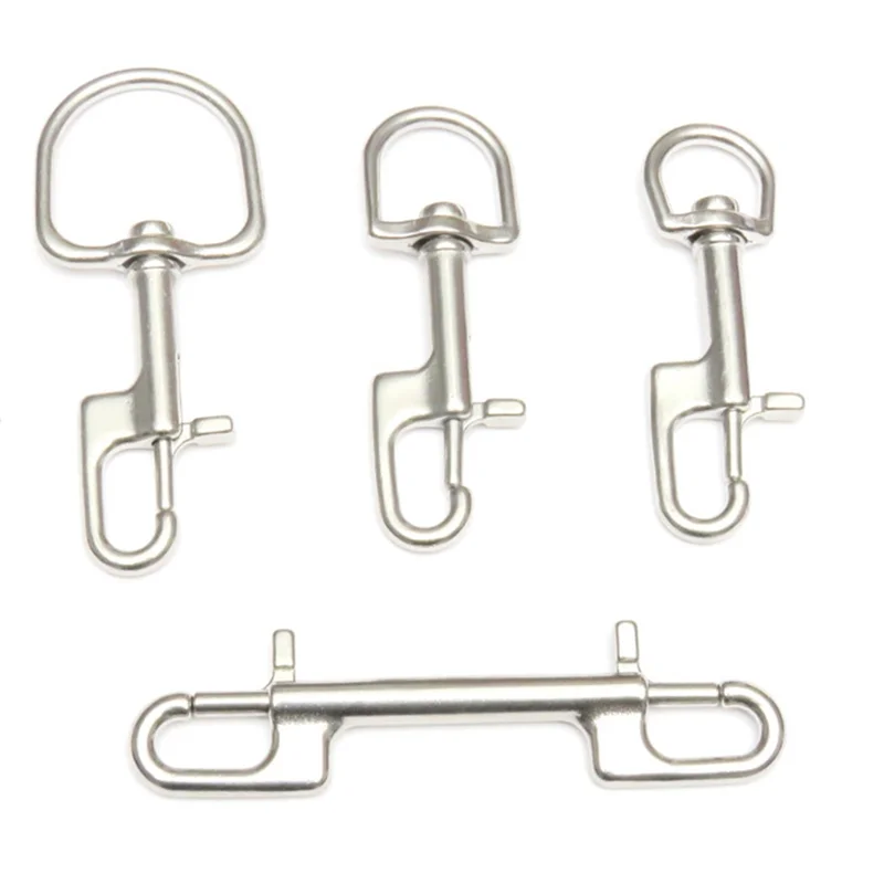 4PCS Bolt Snap Hook, Trigger Snaps Metal Clips For Diving, Dog Leash