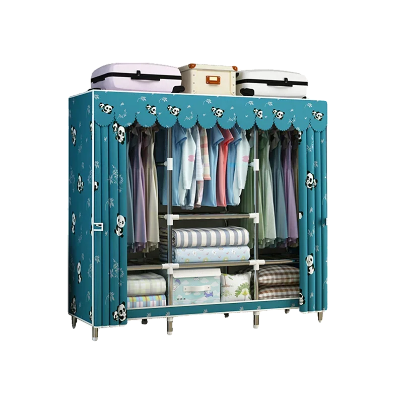 Nordic Minimalist Wardrobe Portable Nightstands Display Cupboard Shelves Wardrobe Modern Door Metal Muebles Salon Furniture