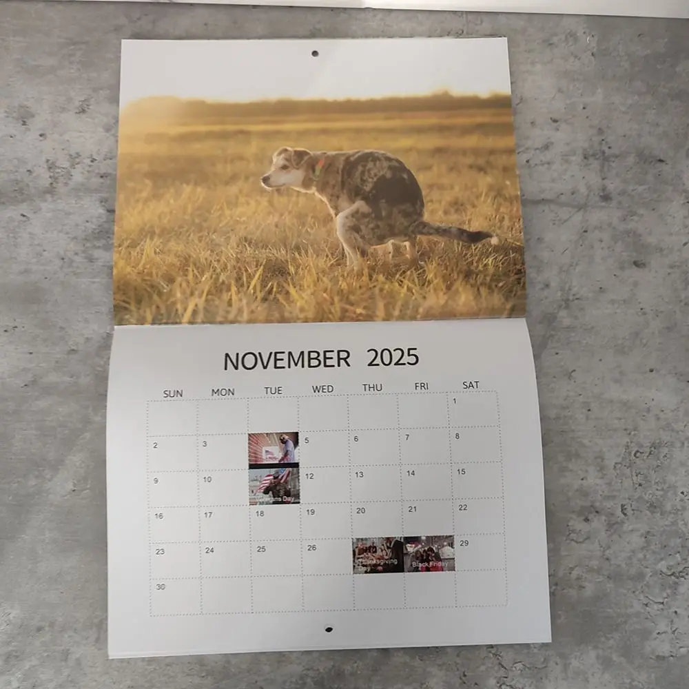 Hoge kwaliteit dagelijkse wekelijkse maandelijkse planner 2025 kalender honden poepen hangbare muur kalender papier desktop kalender thuis