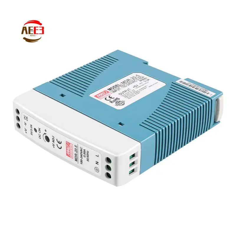 AEE3-20W Din Rail Power Supply Ac-Dc Driver Voltage Regulator Power Suply 110V 220V