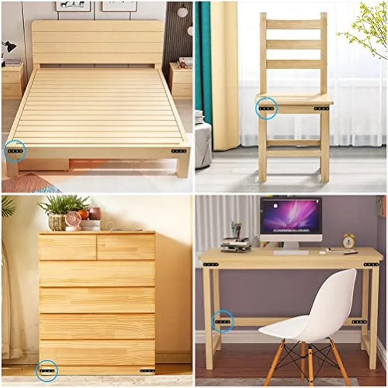 【Today-Only!】20Pcs Straight Brackets 4 Inch Straight Brace Flat Mending Plates, Repair Fixing Joining Brackets For Wood Furnitur