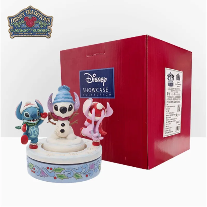 

Оригинальный гаражный комплект Disney, Лило и Стич, Стич и Ангел, снеговик, строительный орнамент, аниме-фигурки, игрушки для мальчиков, подарочные украшения