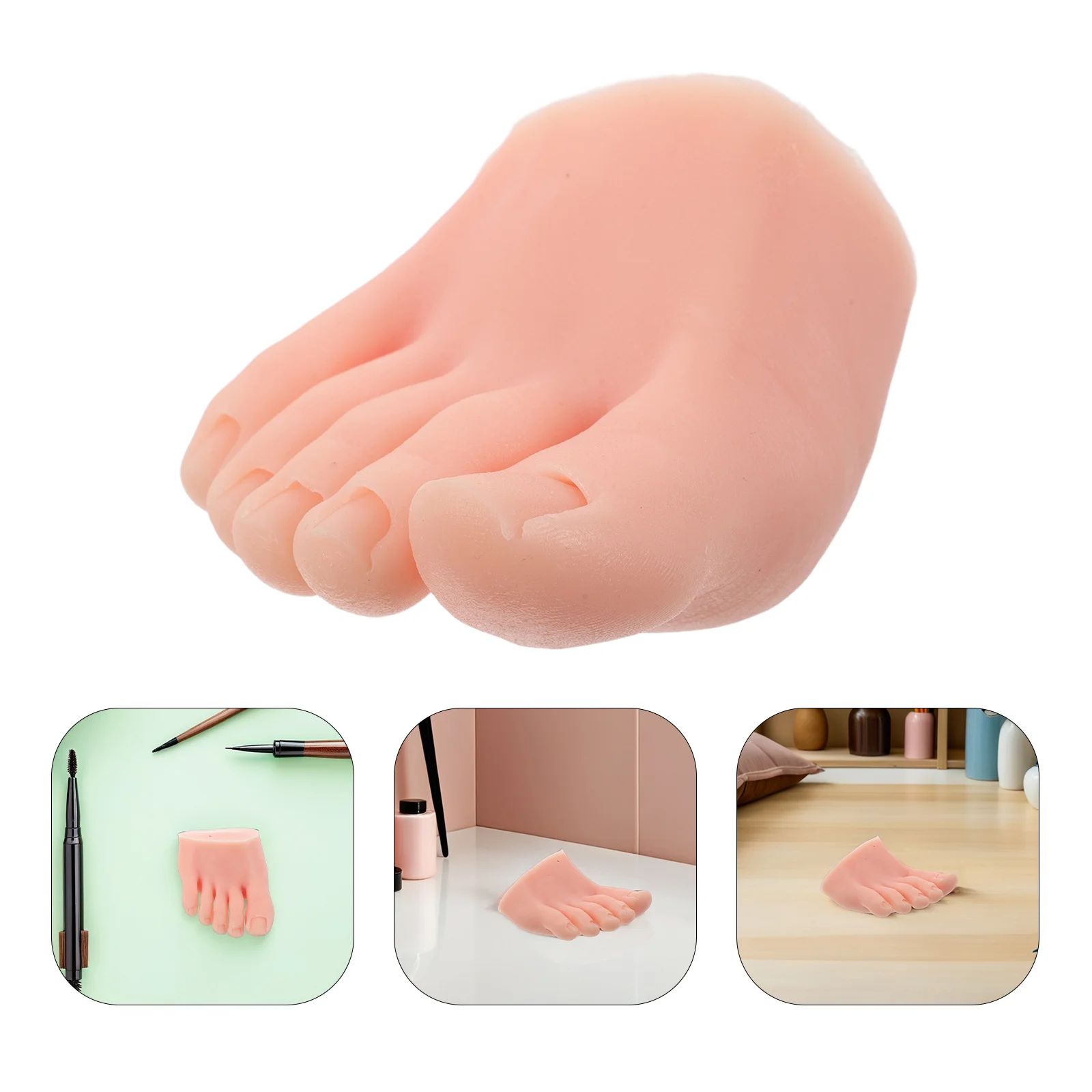 

Silicone Practice Foot Realistic Soft Fake Right Foot Flexible Pedicure Manicure Tool Acrylic Nail Tips Training for Beginners