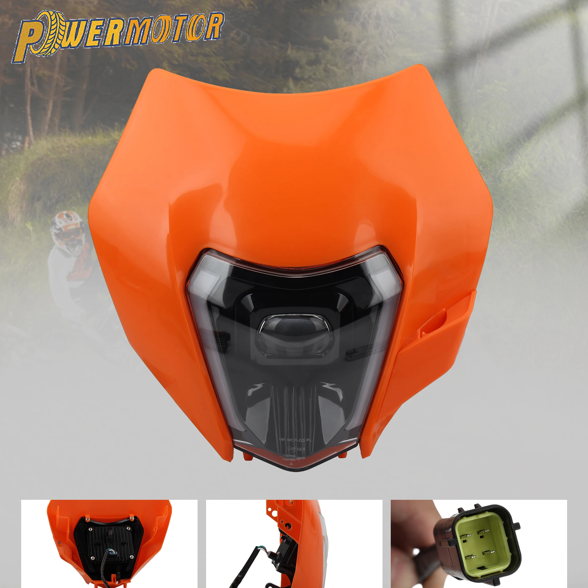

Enduro Motorcycle Headlight LED for KTM EXC SXF XCW 150 250 300 450 Pitbike Motocross Headlamp Fairing Mask Modified Accessories