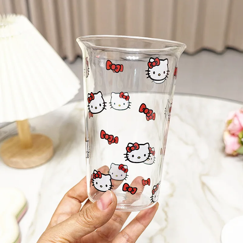 

Hello Kitty Cute Cartoon Glass Cup Accessories Headphones Makeup Toiletries Storage Bag Children Women Holiday Gift Wholesale