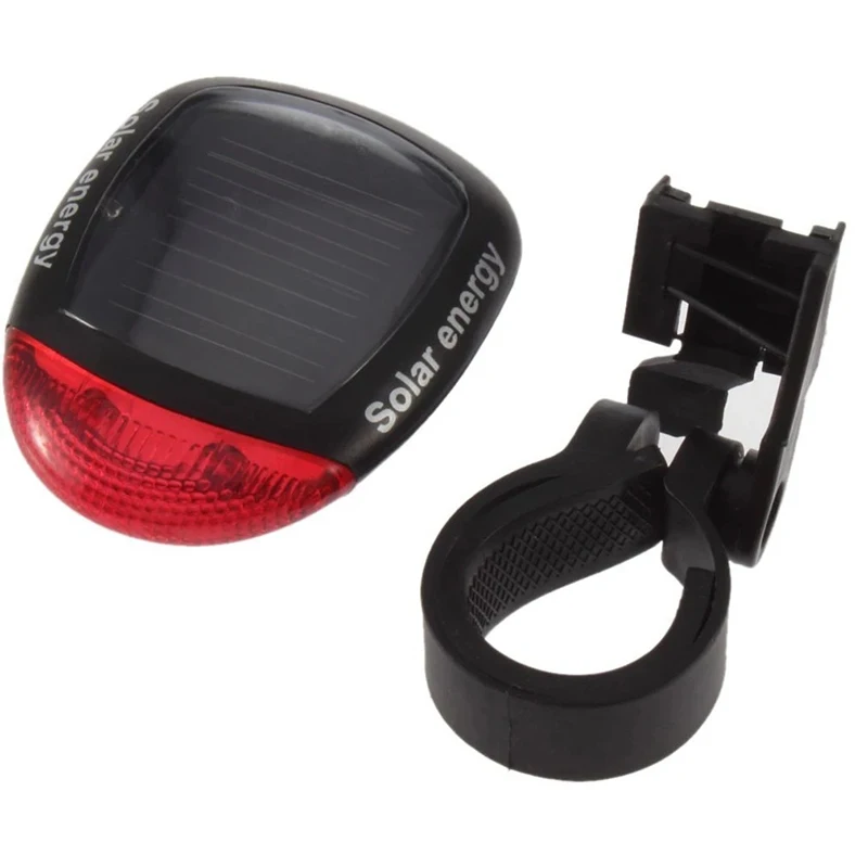 Bicycle 2 LED Taillight Solar Energy Cycling Rear Light Road Mountain Bike Solar Energy Tail Light Night Cycling Safety Red Lamp