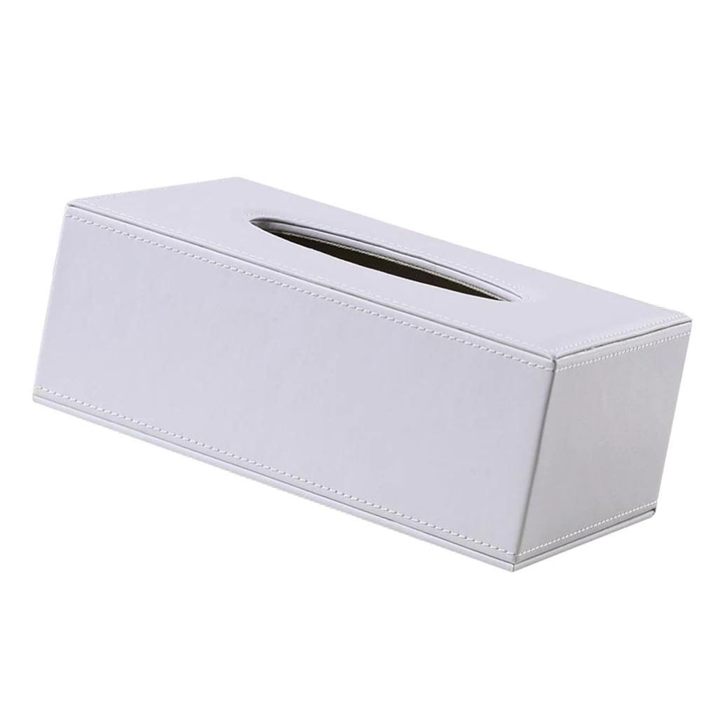 Tissue Box Dispenser Case Napkin Holder Office Car Accessories White