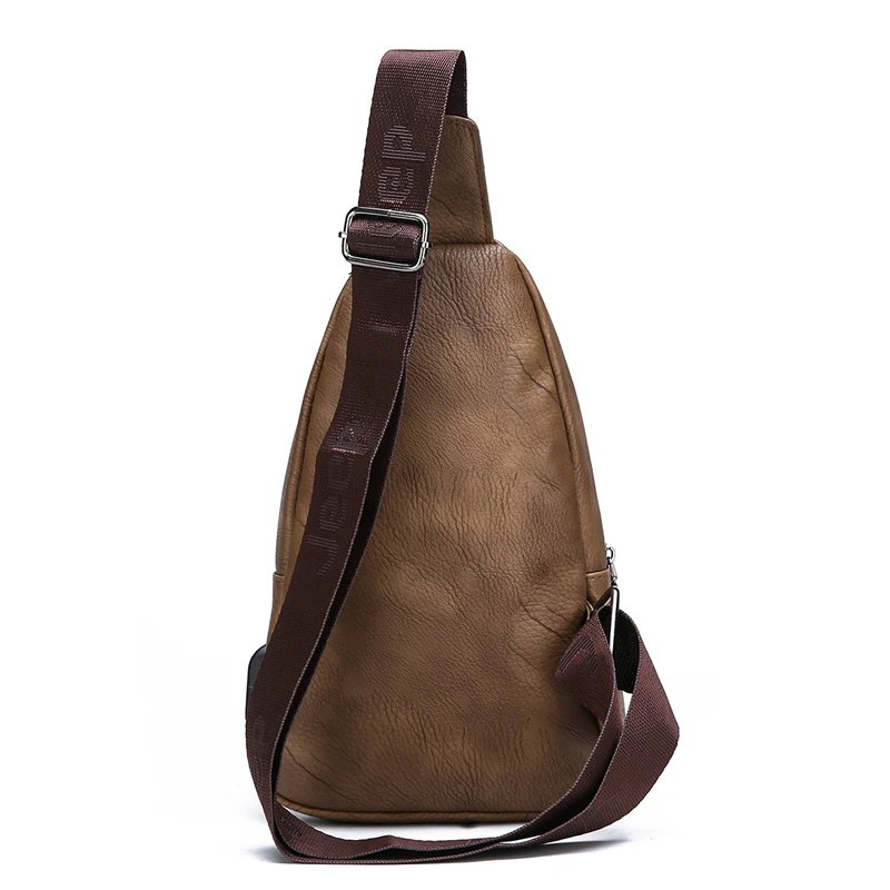 Luxusmarke Känguruleder Herren Brusttasche Reise Wandern Umhängetasche Herren Messenger Bag Leder Brusttasche Sling Bag – Detail 10