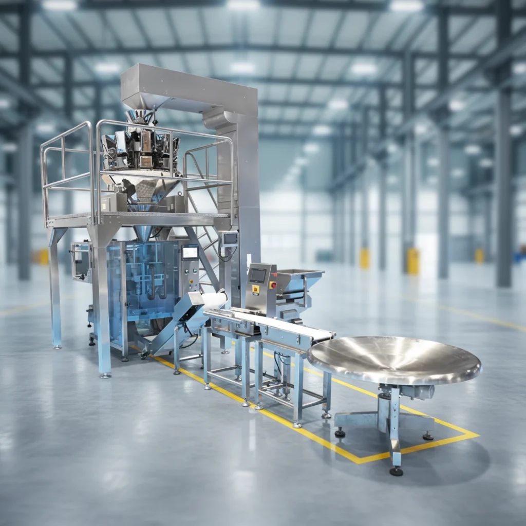 Automatic High Speed Multi Heads Vffs Form Fill Seal Weigh Food Pouch Vertical Multihead Weigher Pasta Packing Packaging Machine