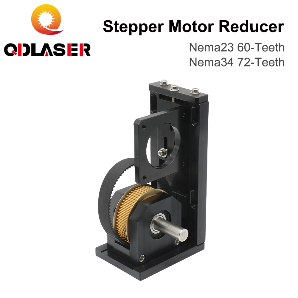 

QDLASER Stepper Motor Reducer Brass gear Nema23 60-Teeth Nema34 72-Teeth for CO2 Laser Engraving Machine Motor Block Set
