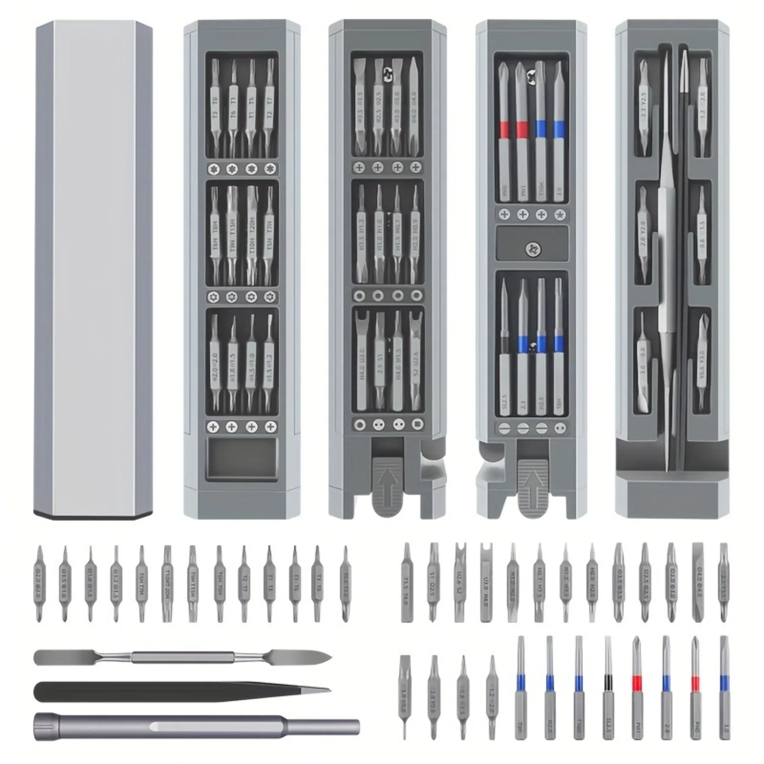 71-In-1 Precision Screwdriver Set With -Up Bits Holder, Multifunctional  Mini Repair Tool Kit For Electronics, Eyeglasses, Phone