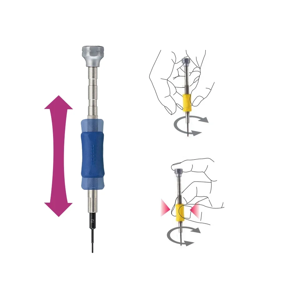 VESSEL TD-59 T1 T2 T3 T4 T5 Series Precision Miniature Screwdriver for Ultra-Small Screws For Computer and Smartphone Repairs