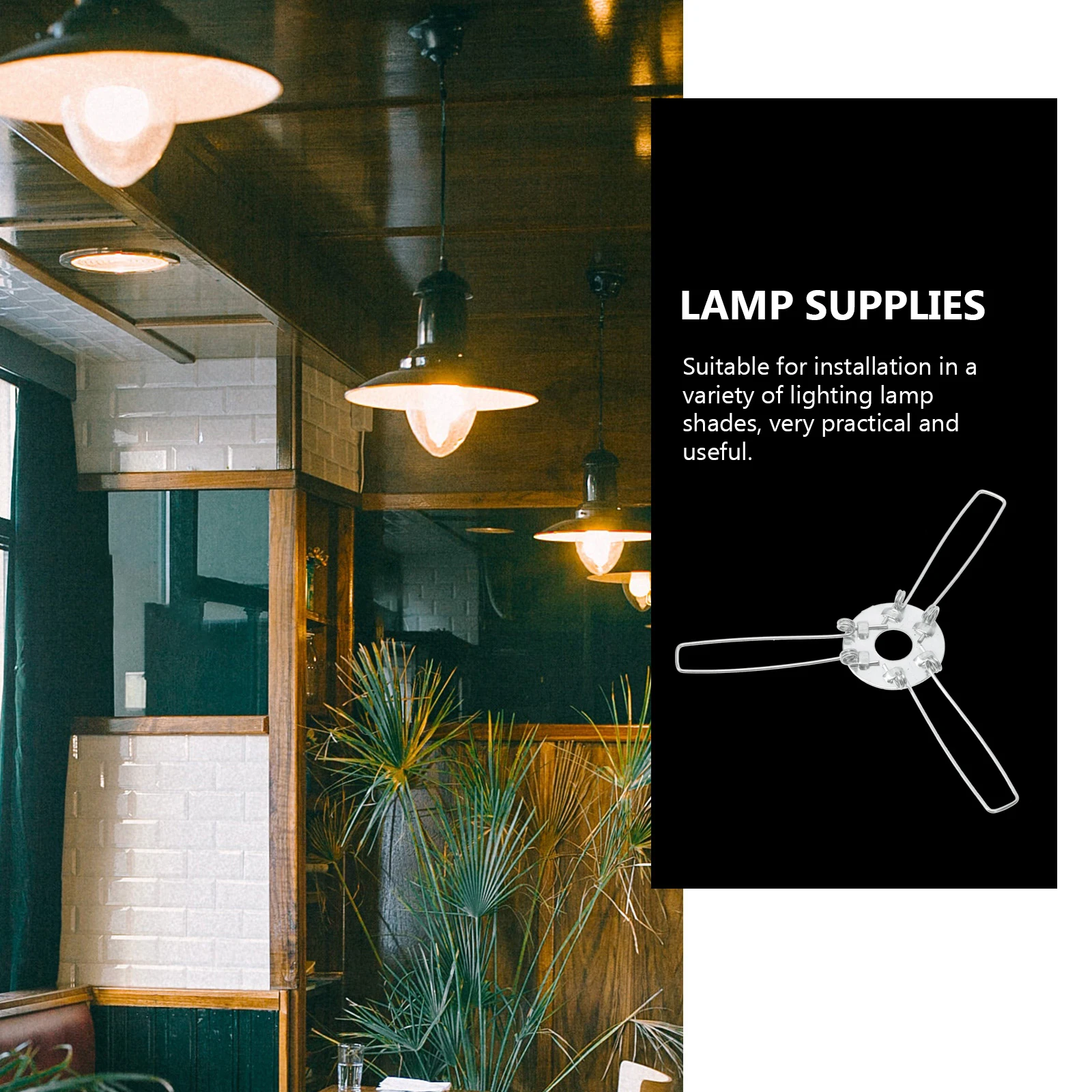 

12pcs Metal Lampshade Retaining Bracket Spring Clips Harp Holder Durable Easy Install Fits Various Lamp Shades Practical Simple