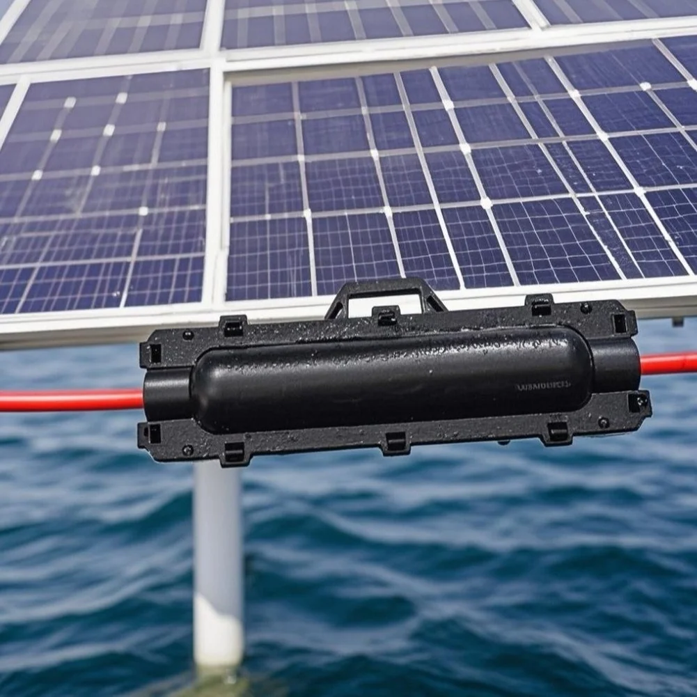 1Pcs PV System Connector Protection Box PPO Photovoltaic Connector Protection Box For Solar Panel Cables Black Protective Case