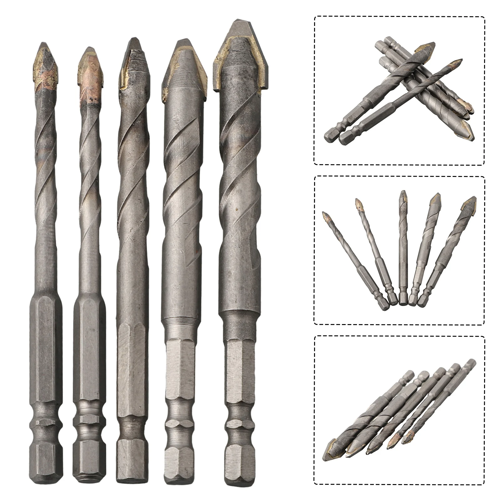 مجموعة مثقاب رأس غريب الأطوار ، تصميم حافة متداخلة ، إزالة رقائق مريحة ، مناسبة لبلاط السيراميك وأكثر من ذلك