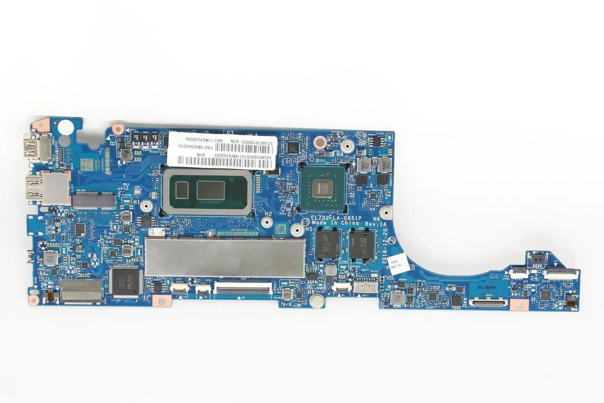 Elz02 LA-G651P placa-mãe para lenovo S530-13IWL placa-mãe do portátil com i3 i5 i7 cpu mx150 GPU-2GB 8g-ram 100% teste ok