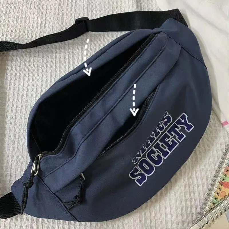 2023 nova tendência de rua pacote cintura unisex causal saco peito grande capacidade lona crossbody bolsa ao ar livre anti roubo mensageiro sacos