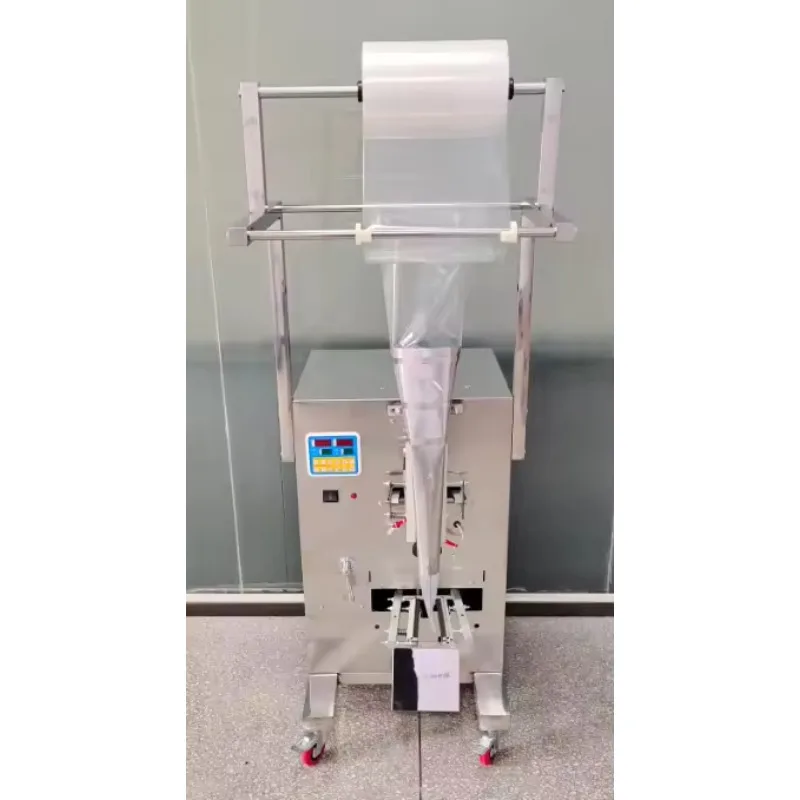 Automatic packaging machine (model N500) is used for packaging screws in bags, with a rotating tray
