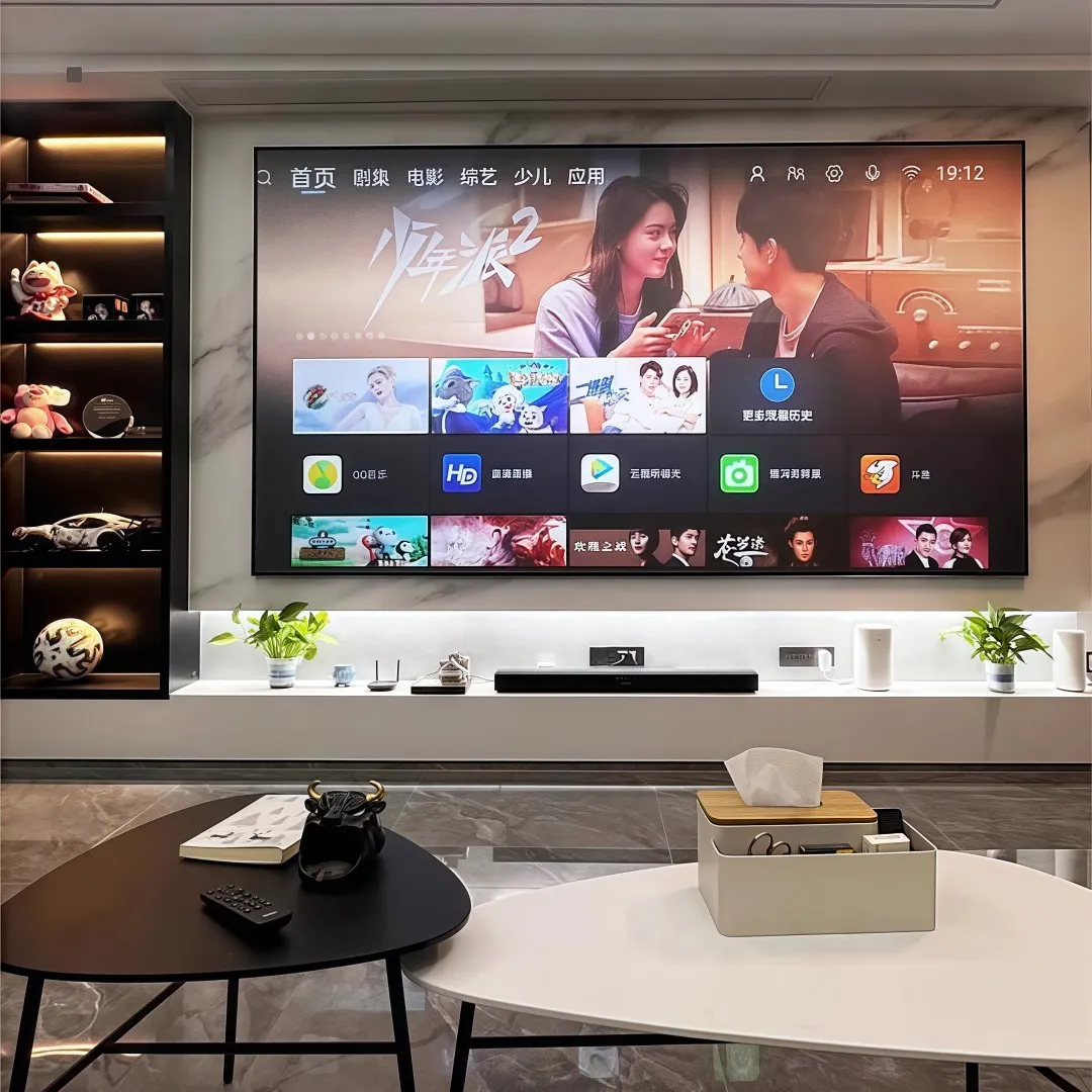 2026 Лидер продаж, оптическая френеля 16:9 с длинным ходом, экран проектора ALR, отклоняющий окружающий свет, высокий контраст