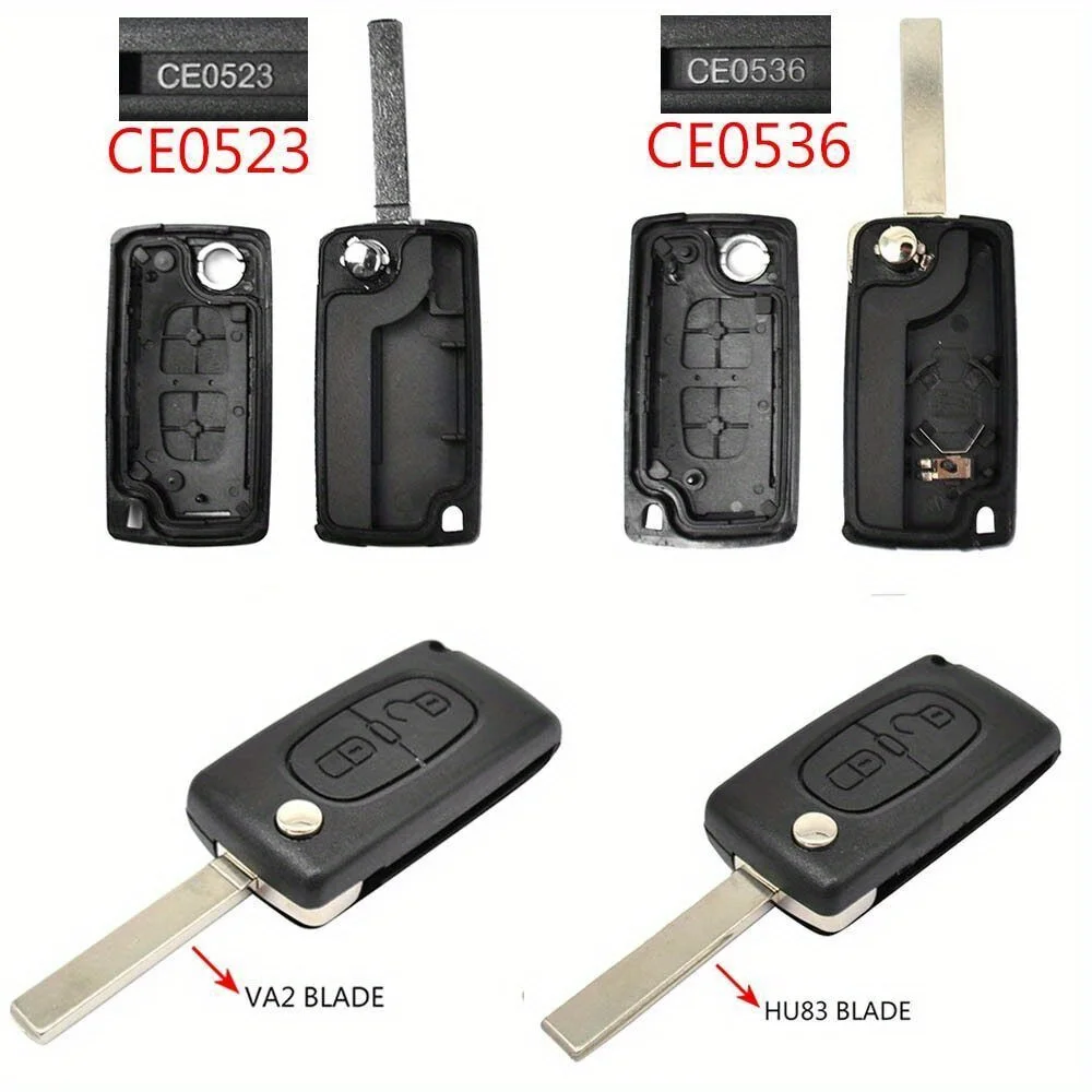 2 Button Car Remote Flip Key Shell Case For Peugeot For 308 For 207 For 307 For Citroen For C2 For C3 For C4 For C6