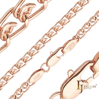Trendy 5MM Women Necklaces 585 Rose Gold Color Plating  Fashion Fallon Jewelry Lady Gift