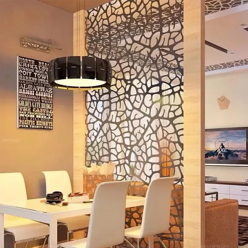 Modern Home & Commercial Stainless Steel Partition Laser-Cut Decorative Screens for Hotels & Restaurants Metal Art Divider