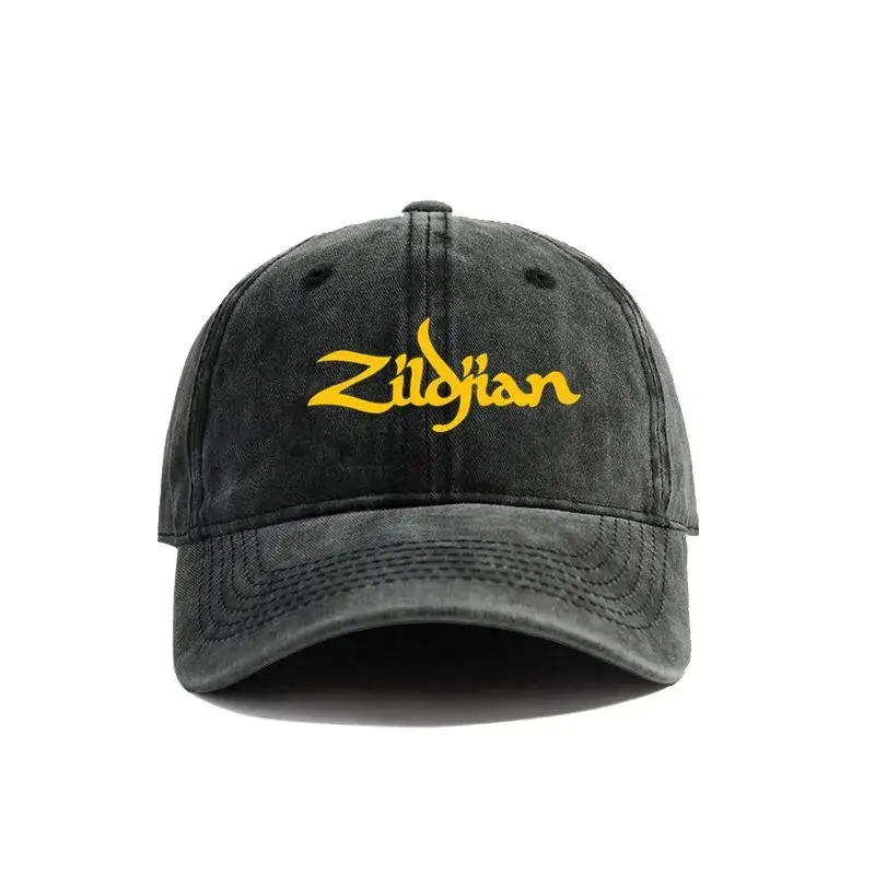 2025 Zildjian Gorras de béisbol Sombreros desgastados Gorra Hombres Mujeres Retro Verano al aire libre Sombreros ajustables Moda