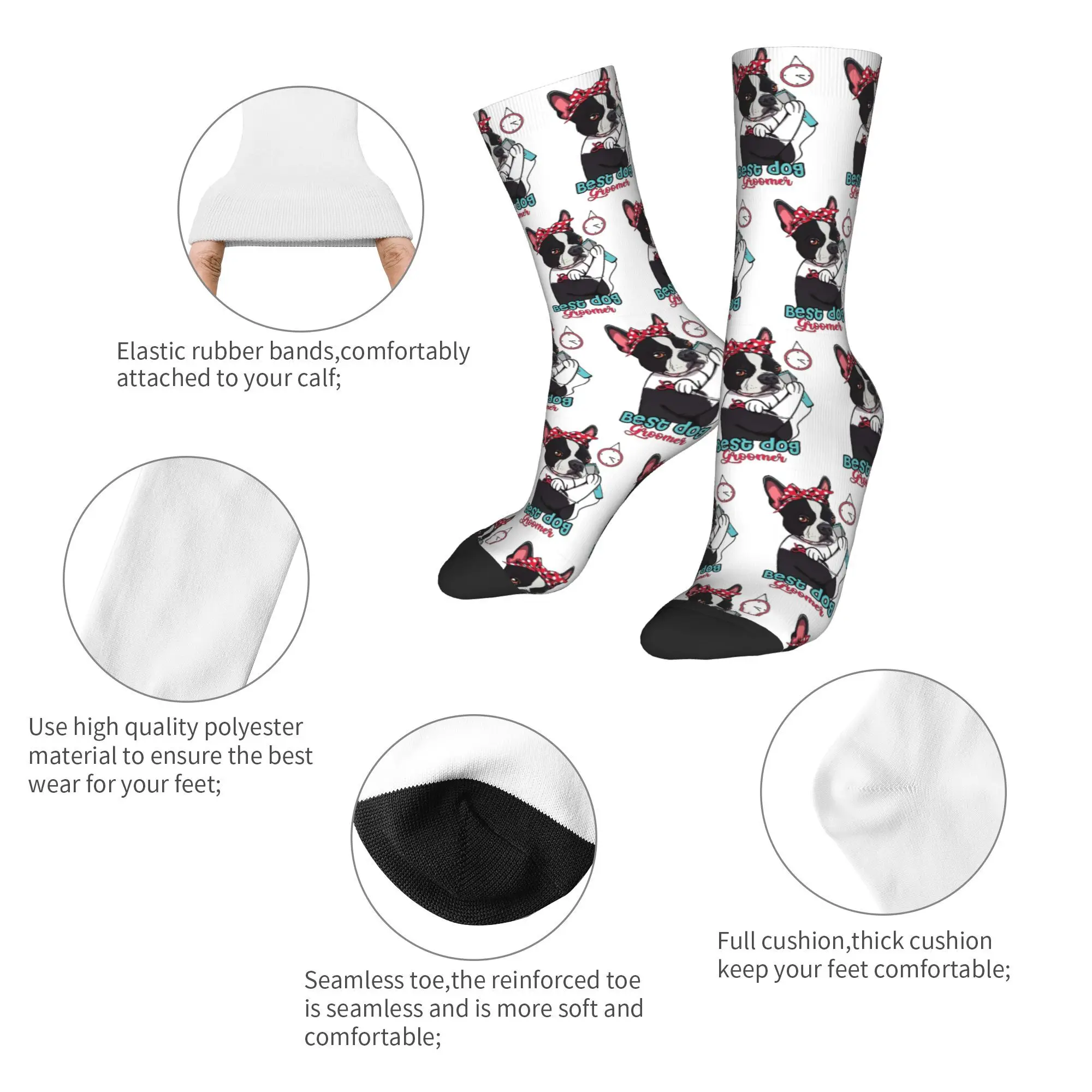 Leuke Hond Groomer Cadeau Voor Vrouwen Hond Verzorging Sokken Harajuku Super Zachte Kousen Lange Sokken Accessoires voor Unisex Geschenken