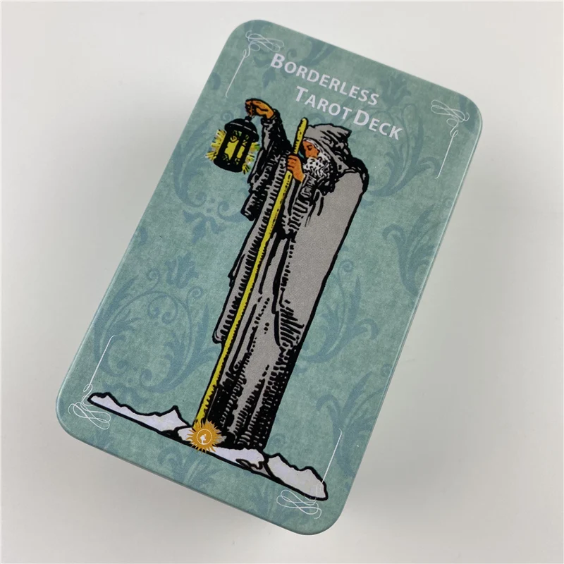 Vergoldetes, randloses Edition-Rider-Tarotkarten-Deck mit Papierführer, englische Sicht, klassische Wahrsagerei, Brettspiele – Detail 6