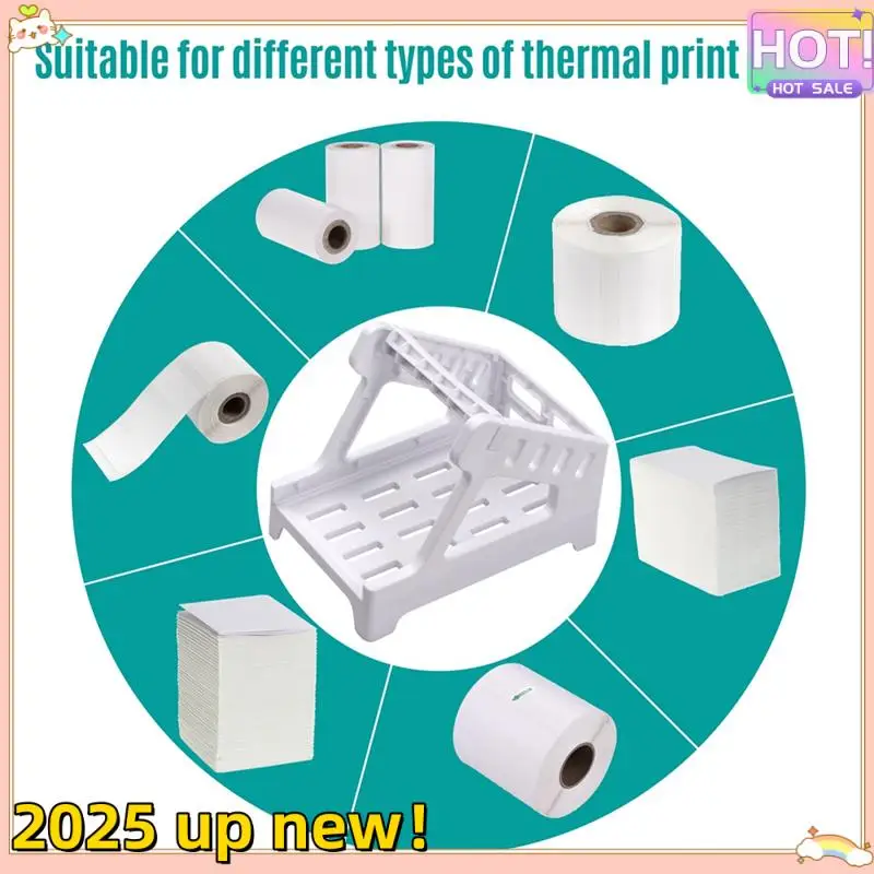 1 PCS Bar Code Machine Paper Rack Universal Face Single Bracket Label Bracket Express Electronic Face Single Box White